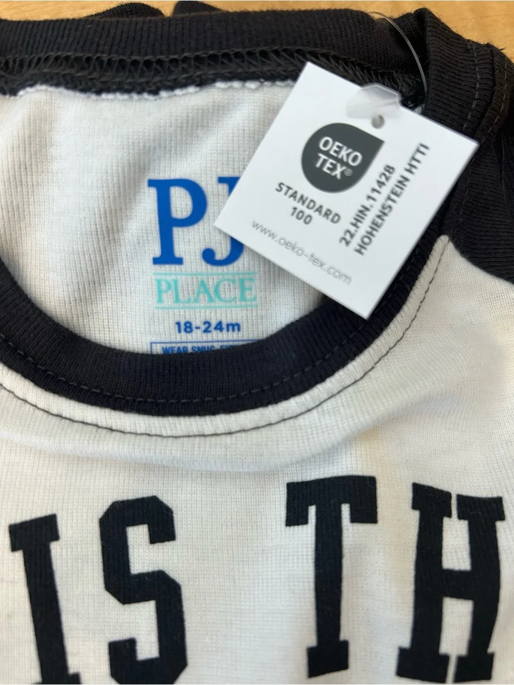 The Children's Place 'Tis The Season Football Long Sleeve Top - White & Black